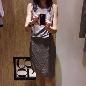 Helmut Lang Draped Asymmetrical Dress